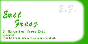 emil fresz business card